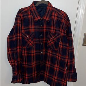 Vintage Arrow Quilted Lined Wool Blend Shirt‎ Jacket Men's XL Lumberjack Model